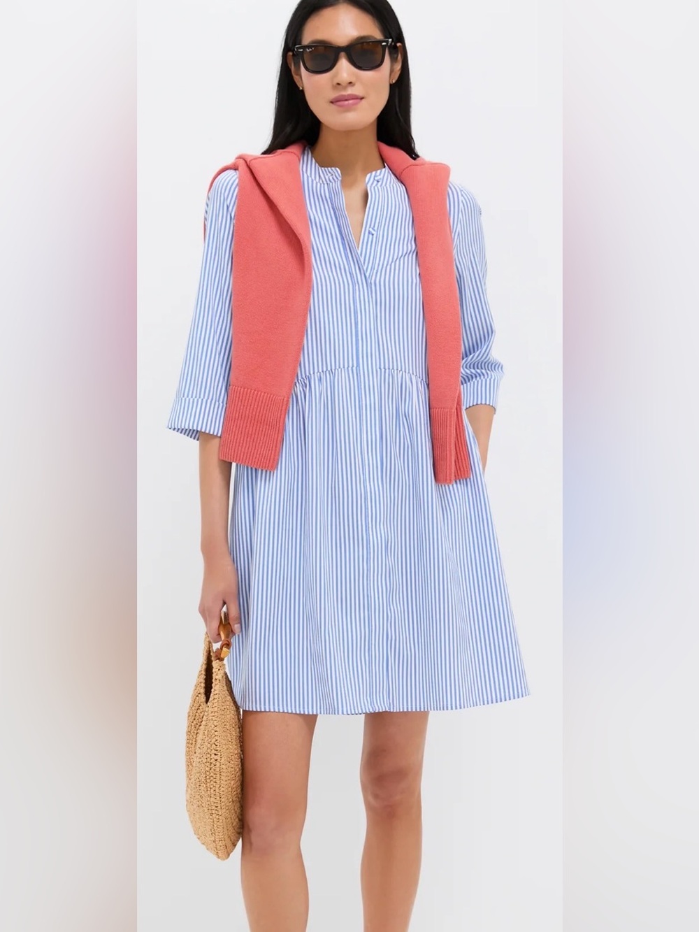 Tuckernuck Blue and White Striped Shirt Dress - Picture 2 of 4